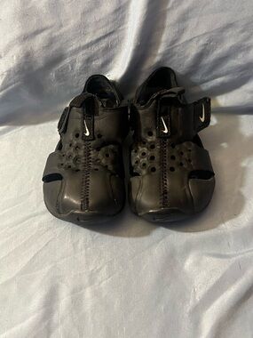 Nike Black Kids' Adjustable Strap Sandals
